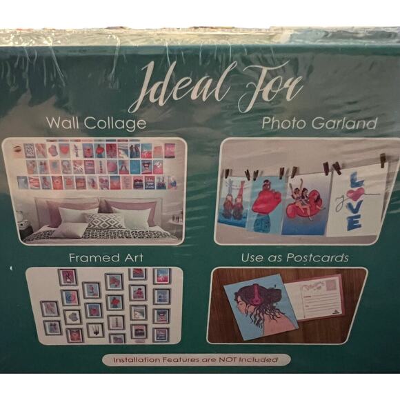 Wall Collage Kit Aesthetic Pictures 60 Piece Set Set 4x6 Pink & Blue Dreams Col. - Picture 2 of 9